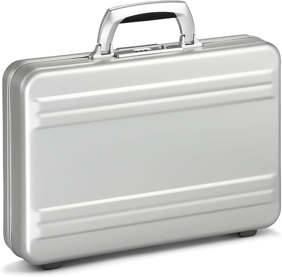 ZERO Halliburton Slim Aluminum Attache | Small Attache Case SILVER