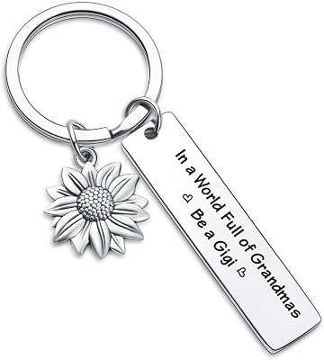7RVZM Gigi Keychain For Grandma - Birthday & Mothers Day Gifts From Grandkid - Gigi Appreciation Jewelry For Grandmother, Grammy Gifts For Women