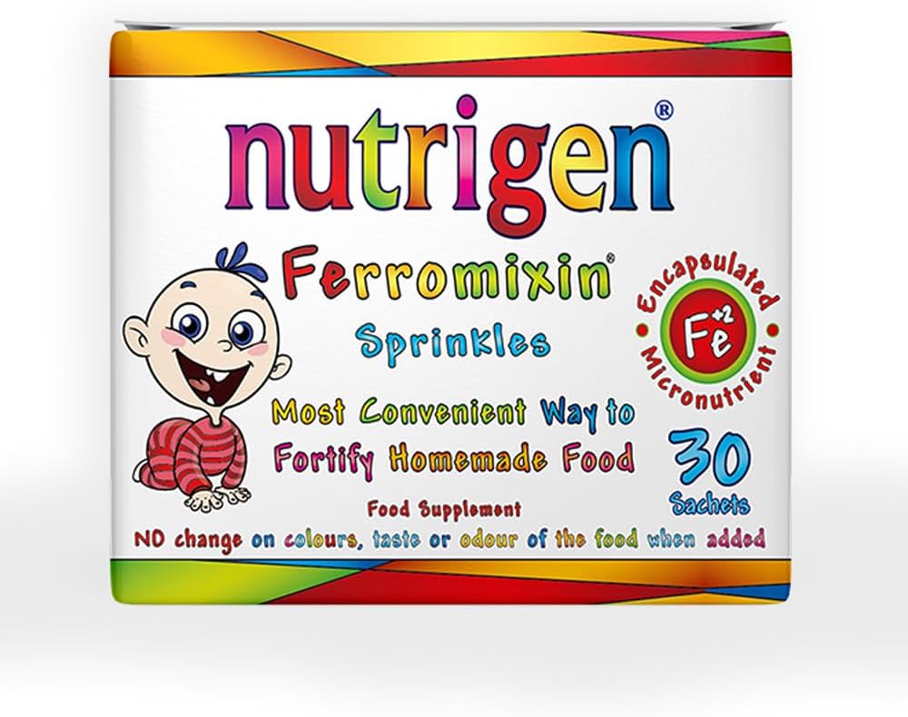 Nutrigen Ferromixin Sprinkles – Iron & Micronutrient Powder for Babies & Toddlers, 30 Sachets