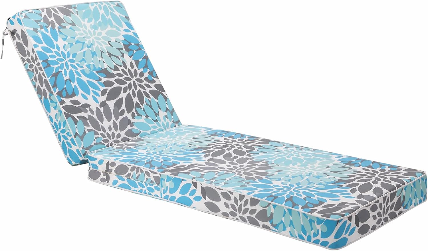 JMGBird Outdoor Chaise Lounge Cushion 70  22  4.5 Inch, Patio Chaise Chair Cushions with Straps Waterproof Foldable Pool Thick Lounge Cushions Outdoor Furniture