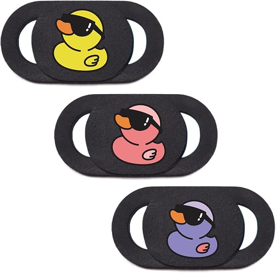 Webcam Cover Camera Cover Slide for Laptop Privacy, 3 Pack Duck | 0.02 Inch Ultra thin, Strong adhesive, Simple webcams slider fits for laptop, surface, tablet, desktop PC, Privacy Blocker