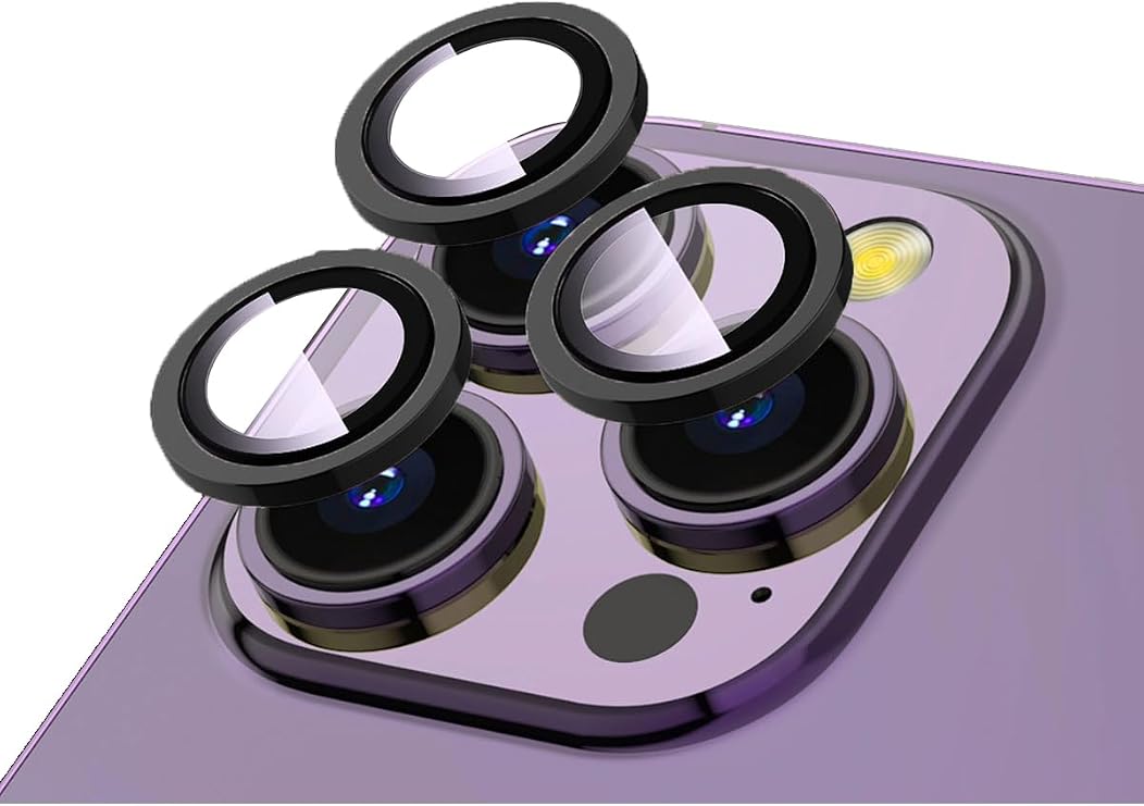 iPhone 13 Pro Max Uyumlu Premium Kamera Lens Koruyucu, Siyah