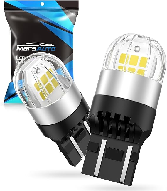 Marsauto 7440 7443 LED Bulbs Reverse Lights, 300% Brighter 7441 7444 W21W T20 LED Lamps Replacement for Brake Lights, Turn Signal Lights, Tail Lights, 6000K Xenon White, Pack of 2