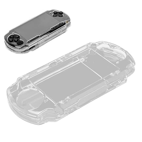 Pomya Full Protective Shell, for 2000 3000 Game Console, Crystal Protective Cover Shell Skin, Transparent Housing Case Cover with Bracket, PC Material