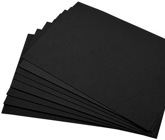 Black Card - 300GSM A4 Black Cardstock, 50 Sheets A4 Thick Card Stock Paper for Cards Making, Invitations, Postcards, Business Cards, Office Printing and Arts or Crafts DIY