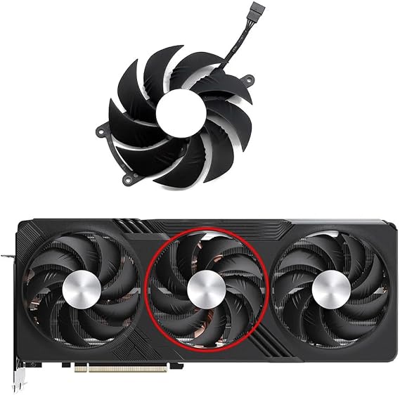 GAH3S2U 0.60A RX 7900XT GPU Cooling Fan,For GIGABYTE for Radeon 7900 XTX graphics card fan(B-Fan)