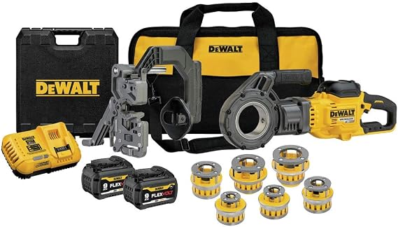 DEWALT FLEXVOLT 60V MAX* Pipe Threader Kit, Die Heads (DCE700X2K)