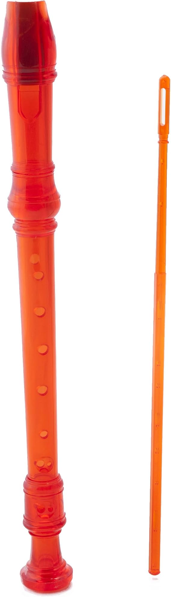 D'Luca MR-100-OR Student 3 Piece Recorder Flute, Orange