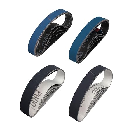 Knife Sharpener Electric ¾ x 12 inch Flexible Sanding Belt Knife and Tool Sharpener Replacement Belt Kit