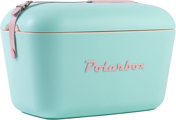 Vintage soğutma kutusu, 20 l, turkuaz Pop – Logo pembe POLARBOX
