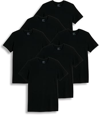 Jockey Mens Undershirt Slim Fit Cotton Stretch Crew Neck Undershirt - 6 Pack