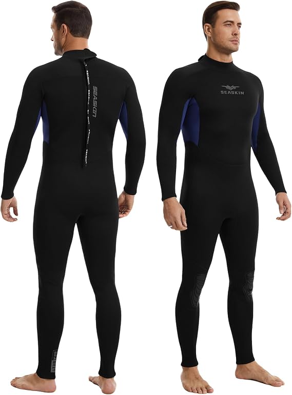 Seaskin Full Wetsuits for Men 3mm Back Zip Diving Suits