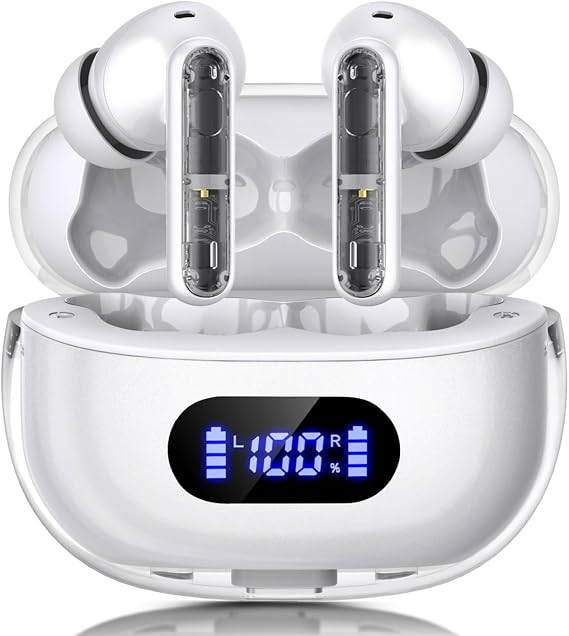 Wireless Earbuds P1 PRO, Earphones Wireless Bluetooth Headphones with Clear Call Mics Ear Buds, Comfortable Fit, IPX7 Waterproof Headset Long Battery Life, 30H Playtime for Sports Workout