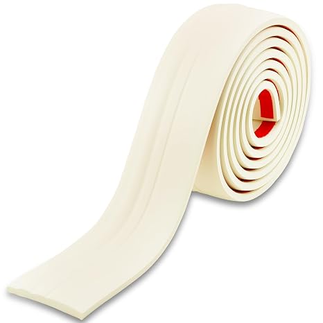 Trimold Peel and Stick Baseboard Trim, Self-Adhesive Chair Rail Molding, Flexible Caulk and Trim Strips for Floor Wall Base and More, 9.8 Ft x 3.9 in