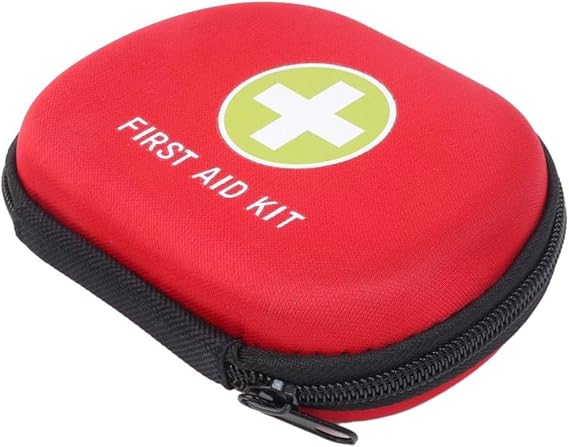 EVA Case Empty Medical Bag Mini Pocket First Aid Kit Empty Small Pouch Hard Case Hard Cases for Emergency Camping First Responder Home Business Outdoor (Red G)