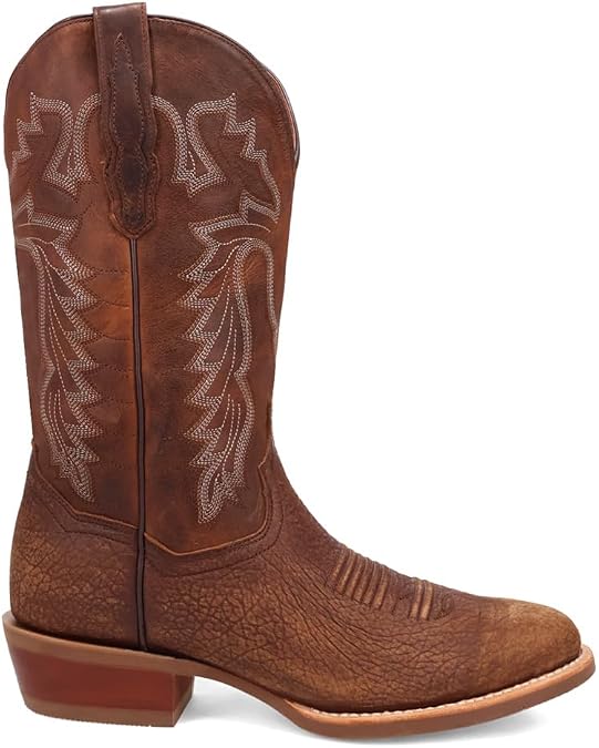 Dan Post Boots Mens Neeley Embroidered Pull On Round Toe Casual Boots Mid Calf - Brown