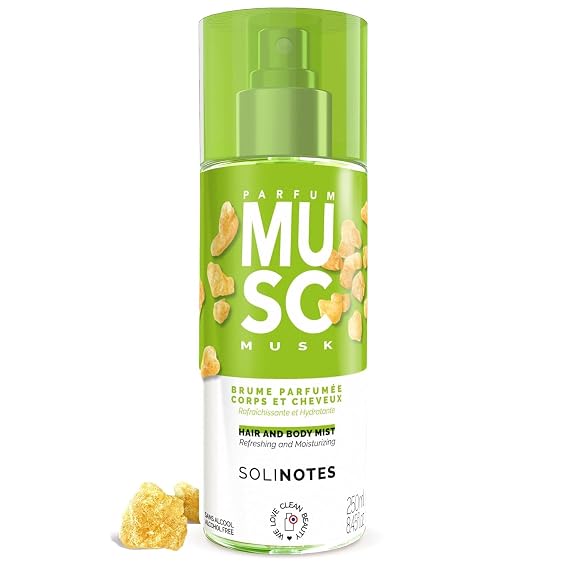 Solinotes Musk Body & Hair Mist, Perfumed Fragrance Spray, 250ml