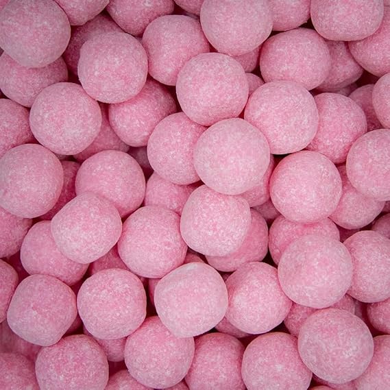 1kg Krazy Kandi Strawberry Dusted Bon Bons – Chewy Toffee Centre, Bulk Sweets in heat sealed Bag, Retro Candy, Party Bag Filler, Pick and Mix, Traditional British Sweets, Wholesale Confectionery