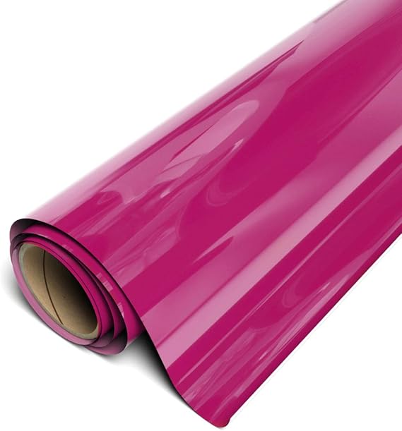 Siser EasyWeed Heat Transfer Vinyl 11.8" x 5ft Roll (Pink) - Compatible, Cricut, Silhouette and Other Craft/Professional Cutters - CPSIA Certified