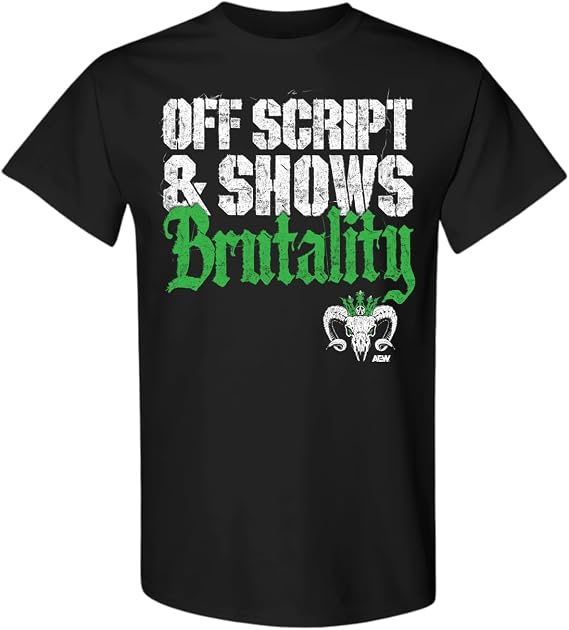 Will Ospreay - Off Script & Shows Brutality - Officially Licensed AEW T-Shirt