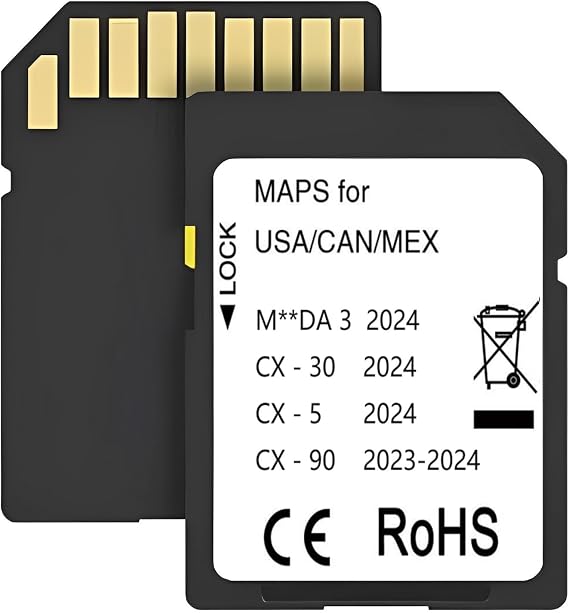 2025 Latest Navigation sd Card Compatible with Mazda 3 2024/Cx-30 2024/ Cx-5 2024 2025/ Cx-90 2023-2024 (Ceypec-06)