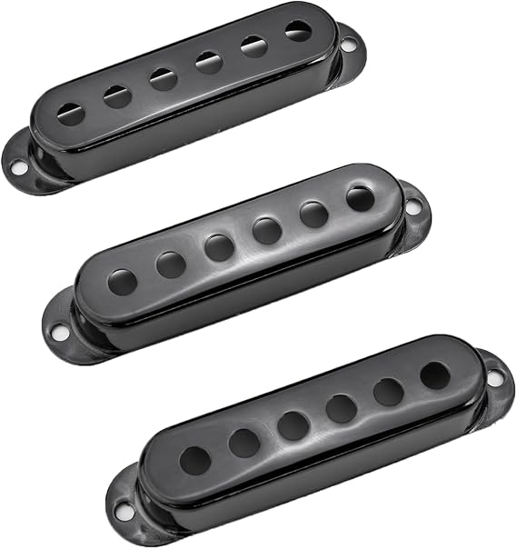 3PCS 50/50/50mm Copper Single Coil Pickup Covers, Black