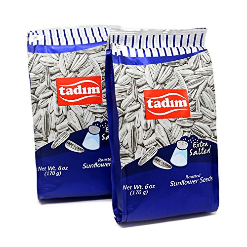 Tadim Sunflower Seeds 6 Oz New Date Extra Salted, Pack of 2