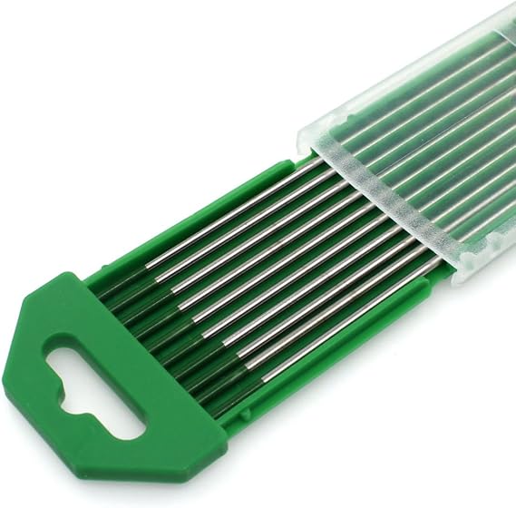 TIG Welding Pure WP20 Tungsten Electrode 2.0 150mm & 5/64'' X 6'' Green Rod for TIG Welding 10-Pack