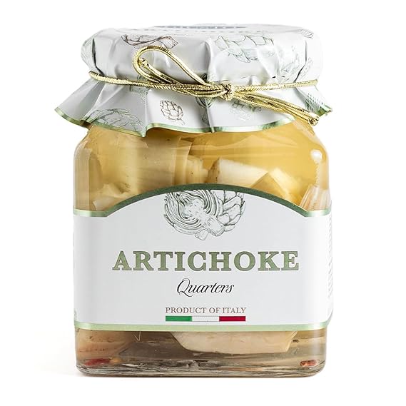 Giusto Sapore Antipasto, Artichokes Quartered in Oil - Non GMO Italian Premium Gourmet Brand - Imported from Italy and Family Owned - 10.23oz
