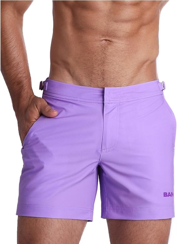 Bang Men's Swimwear - Tailored Shorts - Adjustable Waistband Stretch Quick Dry Swimsuit