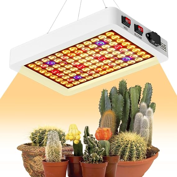 600W LED Growth Lamps Full Spectrum with 194 Chips Simulate Natural Sunlight, Compatible with 100-277V Universal Voltage,  with US Plugs, Ideal for Hydroponic Systems/Nurturing Young Seedlings