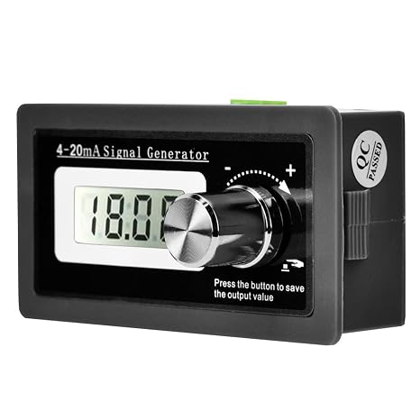 Jadeshay 4-20mA Signal Generator, 15-30V Frequency Generator High Accuracy Two Wire Current Loop Signal Generator with LCD Display for Transducer Calibration, PLC & Industrial Control