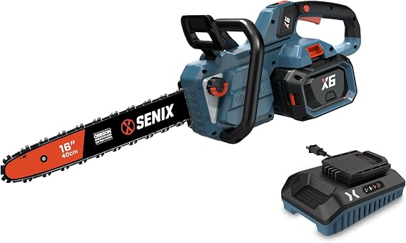 SENIX Cordless Chainsaw,60V 16" Battery Chainsaw