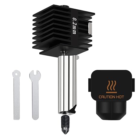 0.2mm Bambu Lab A1/A1 Mini Hotend, 3D Printer Parts Replacement Print Head for Bambu Lab A2L/A1/A1 Mini 3D Printer