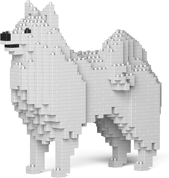 JEKCA Japanese Spitz 01S | Dog Plastic Building Blocks | Age 14+