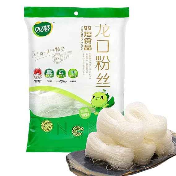 LungKuw1.1lb Mung Been Threads Noodle,Spicy Hot Fried glass noodles,hot pot baked fine bean thread noodles, pure mung beans made fine vermicelli rice noodles (1pcs)...