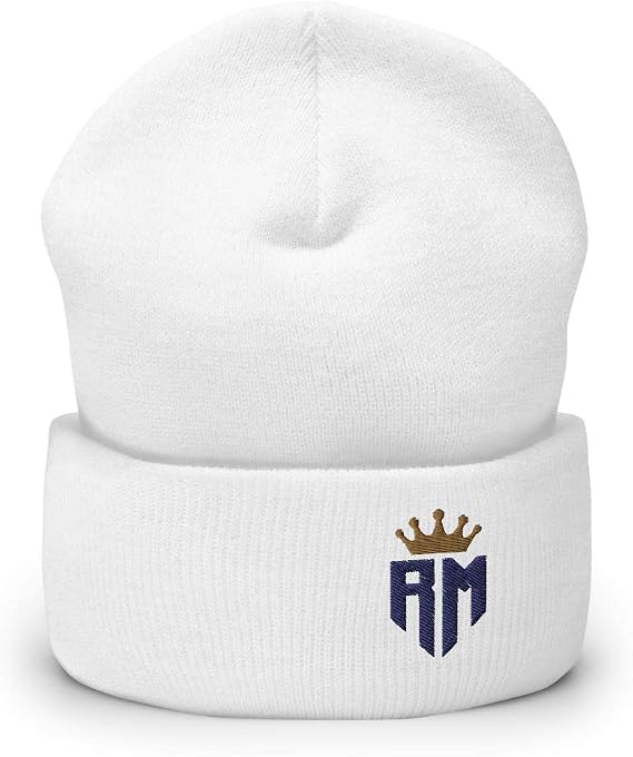 Madrid Champions Crown Navy Logo Soccer Cuffed Beanie