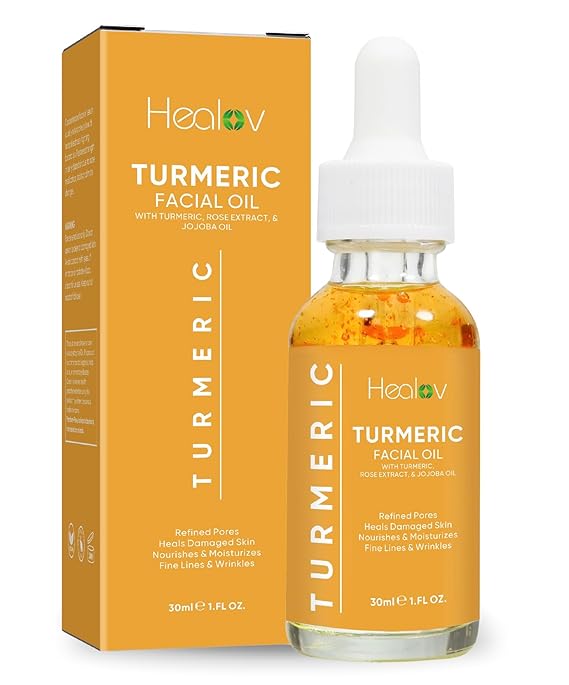 Turmeric Oil for Face & Body All Natural Turmeric Skin Brightening Oil for Dark Spots Cleanses Skin, Fights Acne, Evens Tone, Scars Pure Turmeric Oil Skincare Treatment for All Skin Types