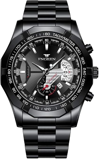Stylish Wrist Watch for Men Casual Sports Quartz Wristwatch Full Steel Waterproof Male Clock Mens Gift