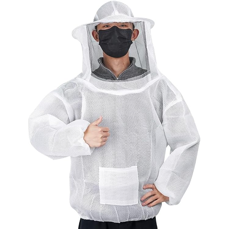 1set Beekeeping Apiculture Clothes Professional Beekeepers Clothes Protection Beekeeping Suit Veil Dress with Hat Equip Suit