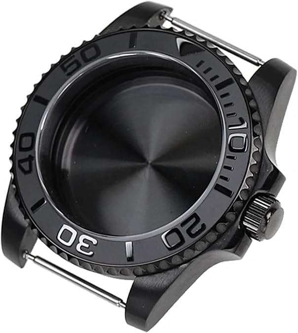 Black Yacht Design Style Watch Case With Sapphire Crystal Water Resistant For NH35 Nh36 Automatic Mechanical Movement Watch Case