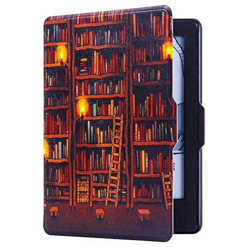Case for Kindle 8th Gen 2016 [Model NO. SY69JL] Dimensions 6.3 x 4.5 x 0.36 Inches ONLY - Cover with Auto WakeSleep, Library