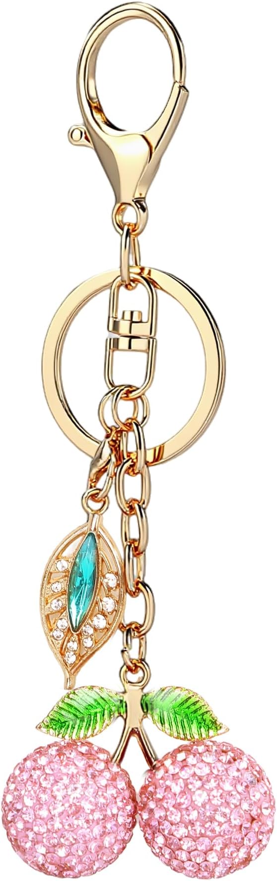 Rhinestone Bag Charms Keychain for Women, Girly Aesthetic Cute Key Chains for Girls