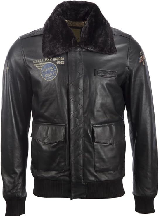 Aviatrix Men's Super-Soft Real Leather Aviator Pilot Bomber Airforce Jacket (VGS3)