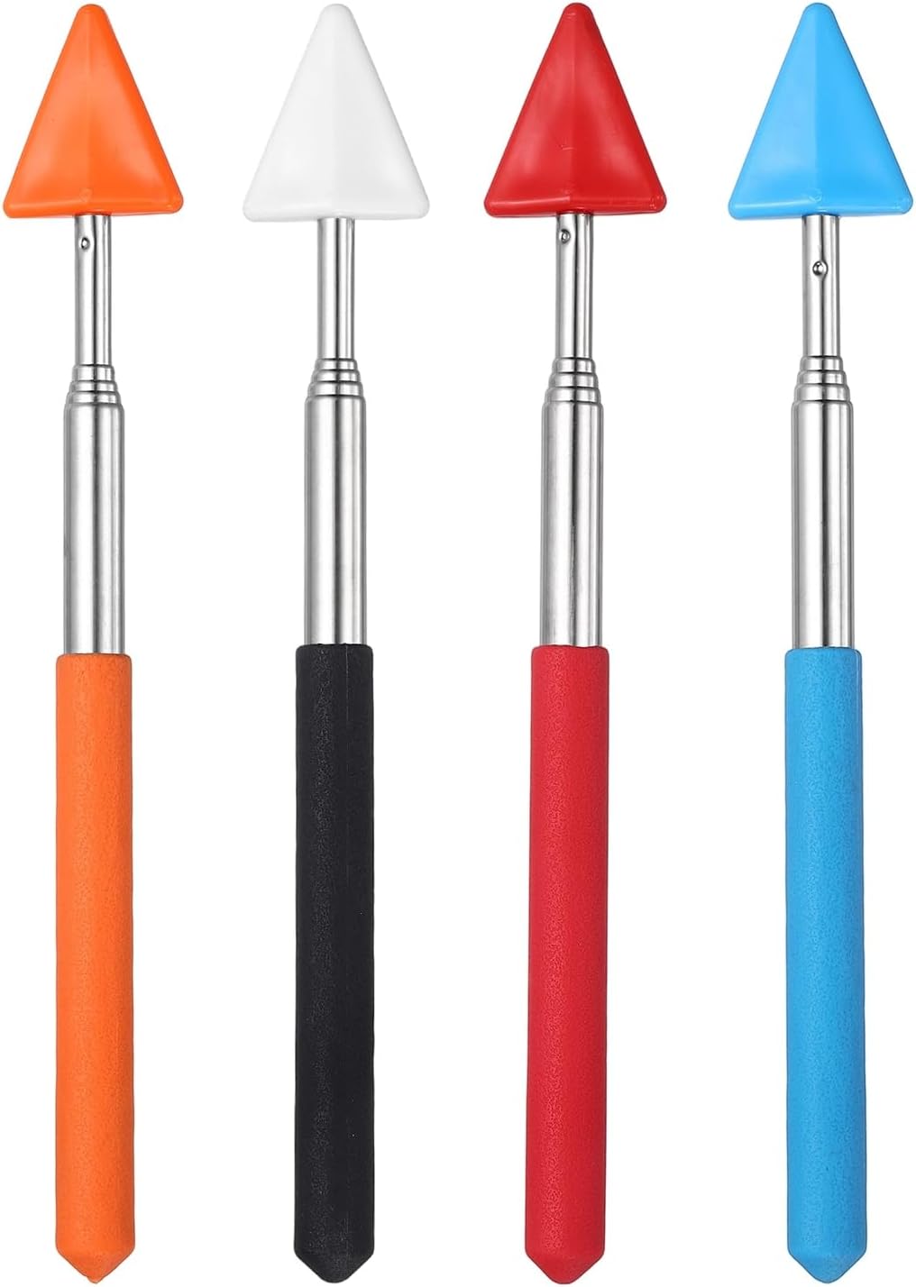 PATIKIL 4 PCS Pointer Finger Stick, Teacher Pointer Arrow, Black/Red/Blue/Orange
