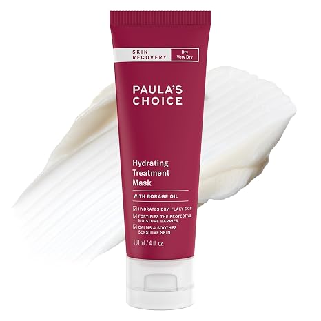 Paula's Choice SKIN RECOVERY Hydrating Treatment Face Mask, Overnight Face Mask Cream with Primrose Oils, Vitamin C, A, E, Hylauronic Acid, Hydrate, Smooths, Calming, 4oz