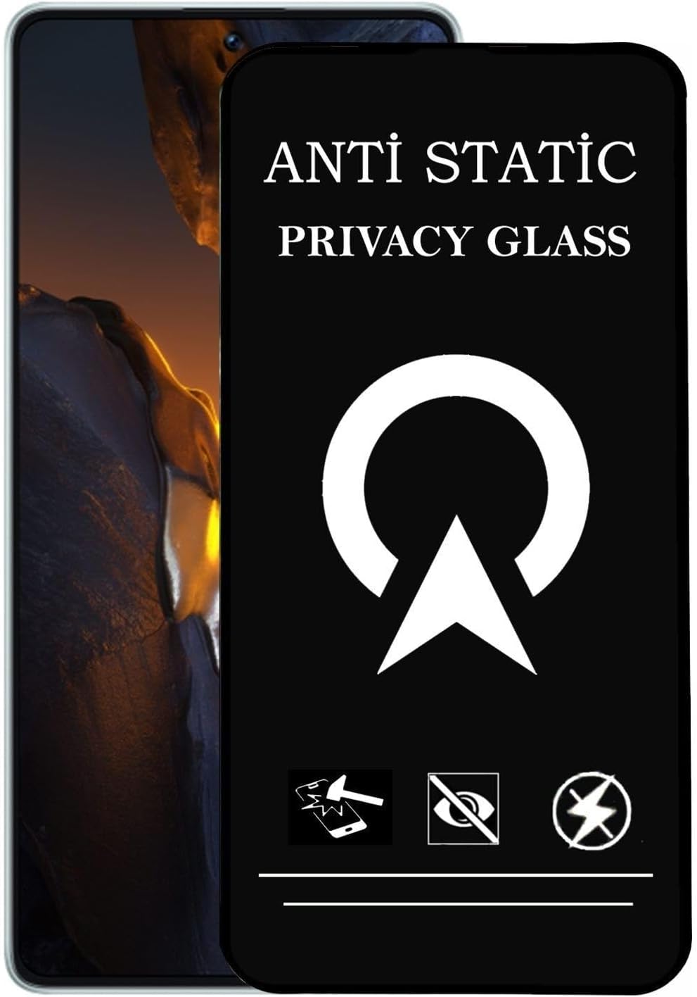 KZY CONTACT Xiaomi Poco F5 Full Covering Anti Static Invisible Sapphire Screen Protector Ghost Glass