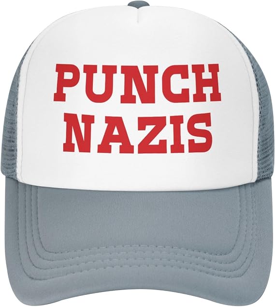 Punch Nazis Mesh Hat Black Cap