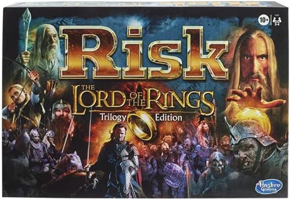 Hasbro Gaming Risk: The Lord of The Rings Trilogy Edition Strategy Family Board Games, Ages 10 and Up, for 2-4 Players