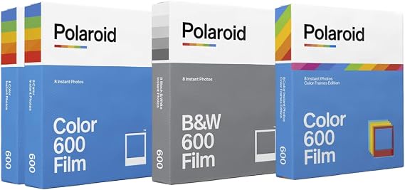 Polaroid 600 Film Variety Pack - 600 Color Film, B&W Film, Color Frames Film (32 Photos) (6183)